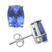 Sterling Silver Cushion 0.90 Carat Stud